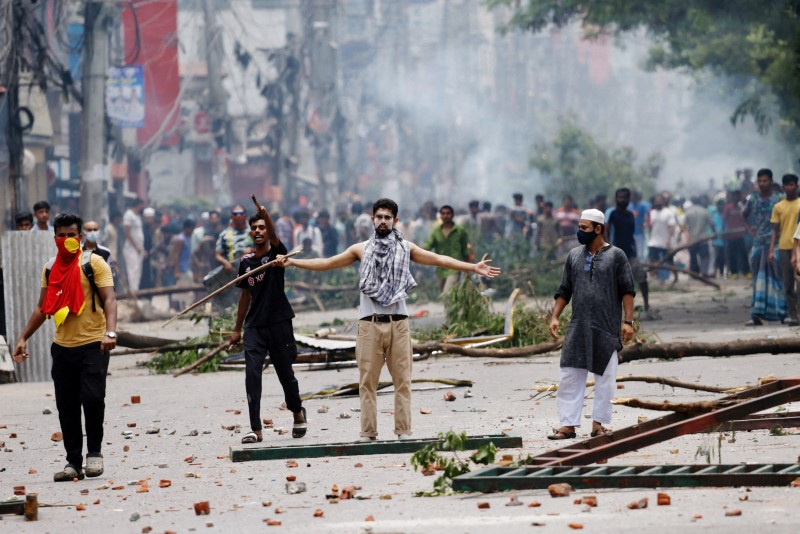 FILE PHOTO: Violence erupts across Bangladesh after anti-quota protest by students