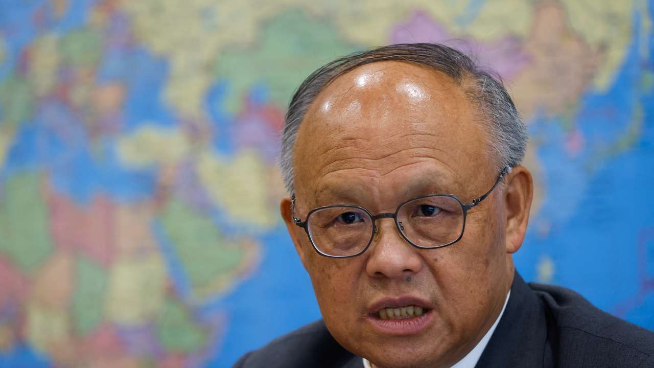 Taiwan's Chief trade negotiator John Deng speaks to Reuters in Taipei