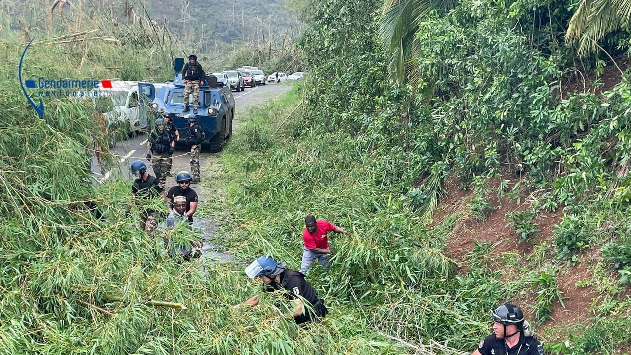 Aftermath of Cyclone Chido, in Mayotte