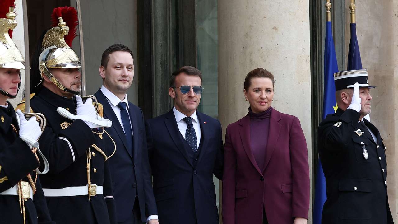 French President Macron meets Prime Ministers of Denmark and Greenland in Paris