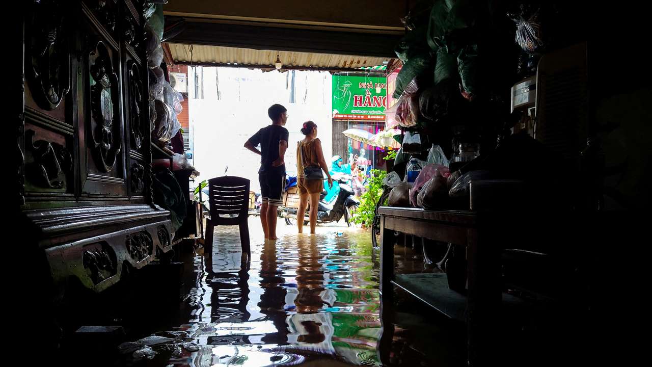FILE PHOTO: Floods following the impact of Typhoon Yagi, in Hanoi