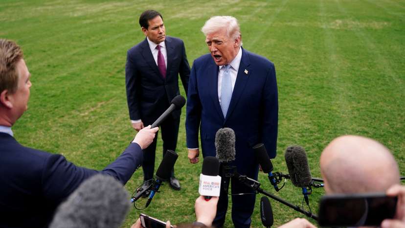 U.S. President Trump departs the White House for Florida, in Washington