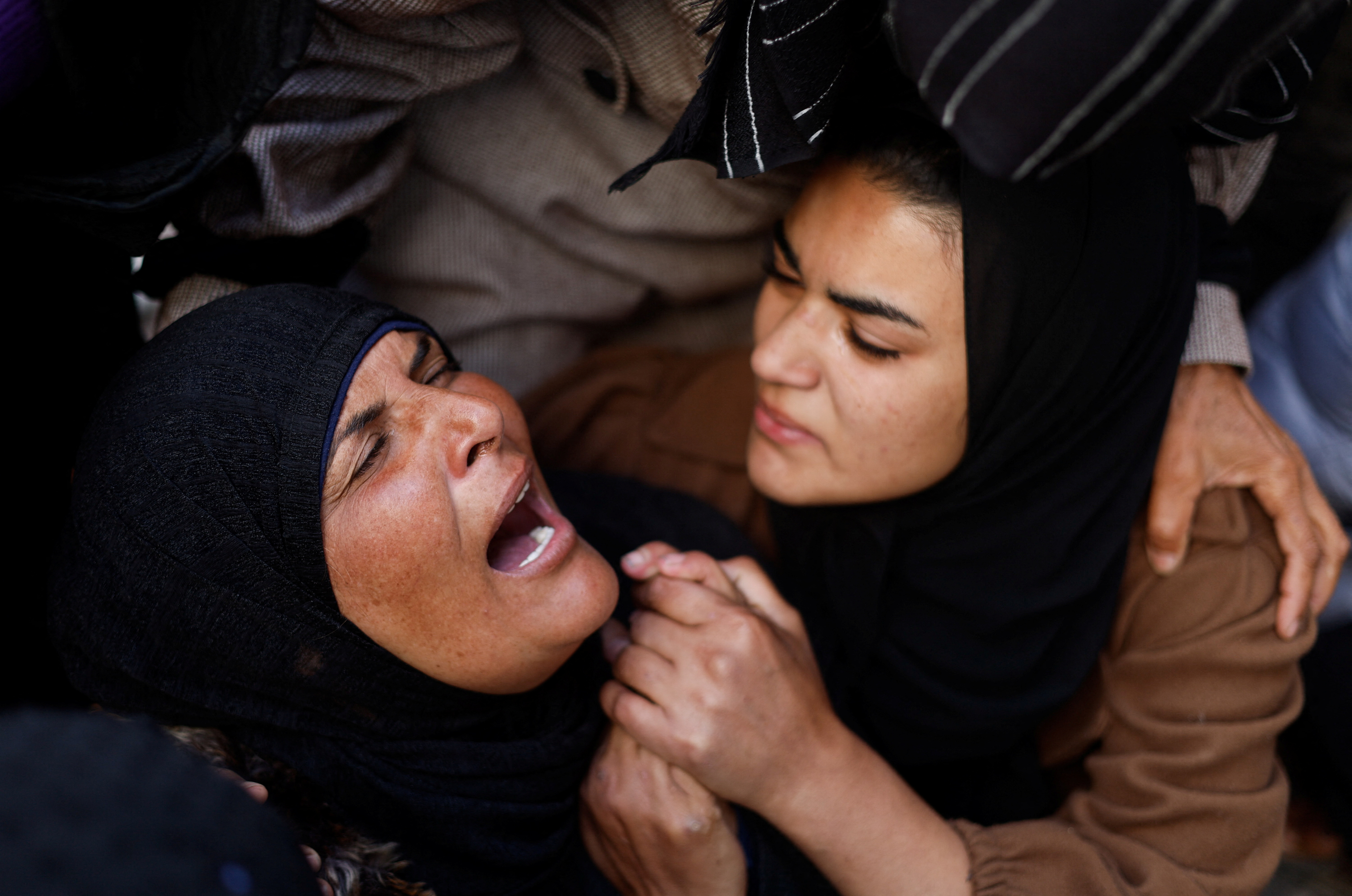 Funeral of Palestinians killed in Israeli strikes, in Rafah