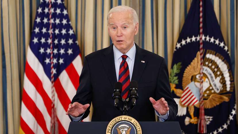 U.S. President Biden delivers remarks before a meeting of his Competition Council, at the White House in Washington