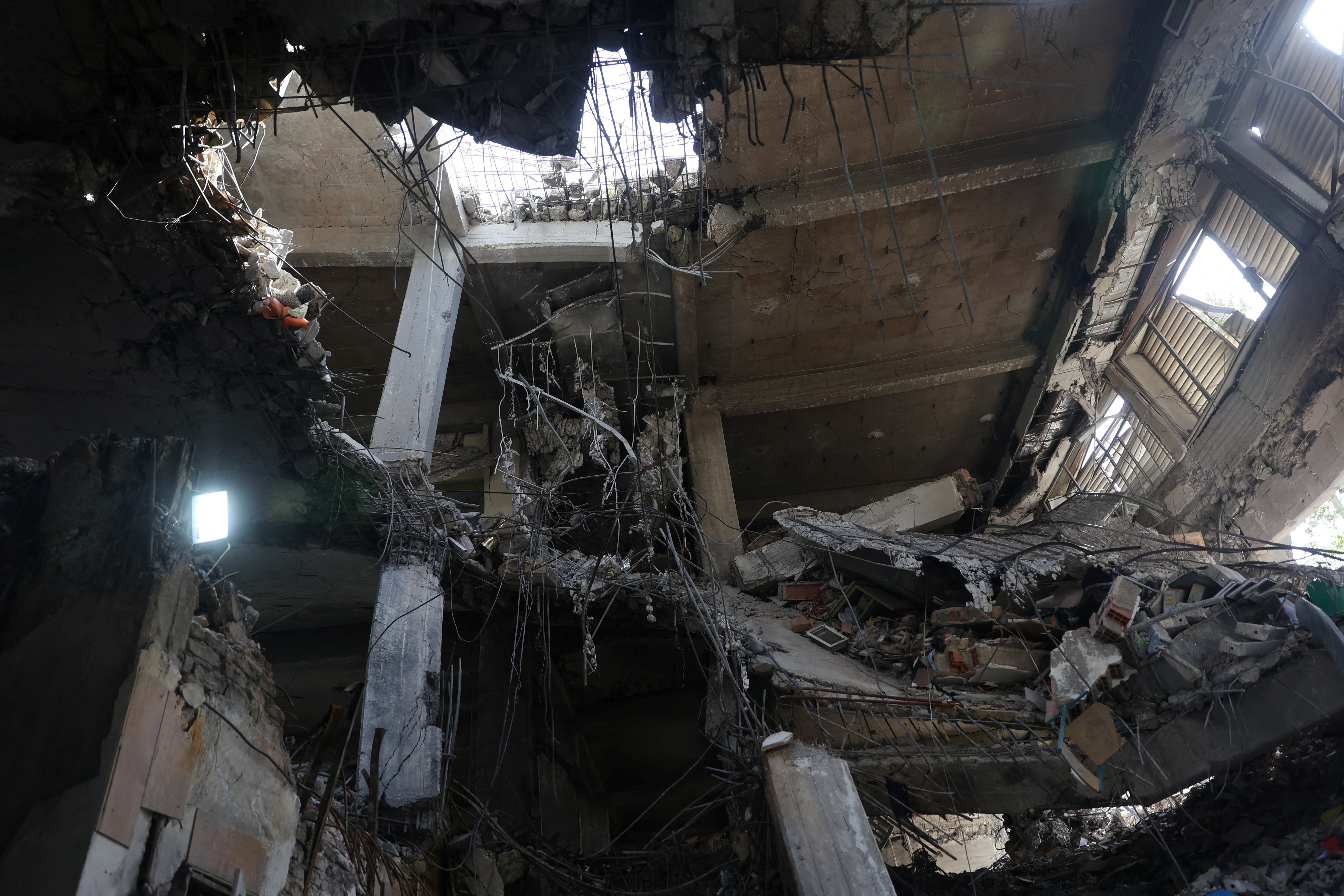 A view shows the aftermath of an Israeli strike on Evin Prison, in Tehran