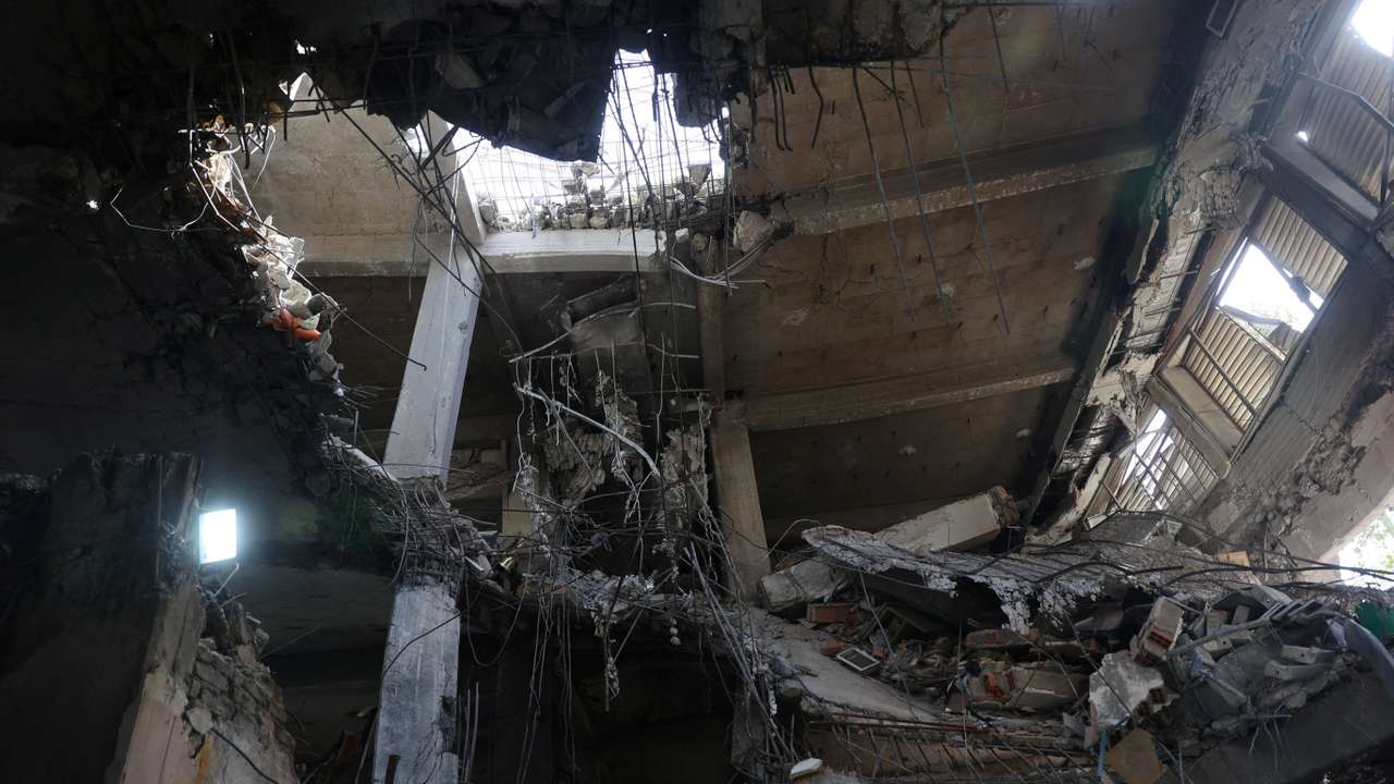 A view shows the aftermath of an Israeli strike on Evin Prison, in Tehran