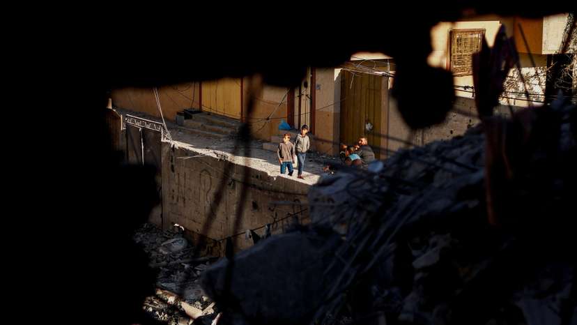 Aftermath of an Israeli strike in Rafah