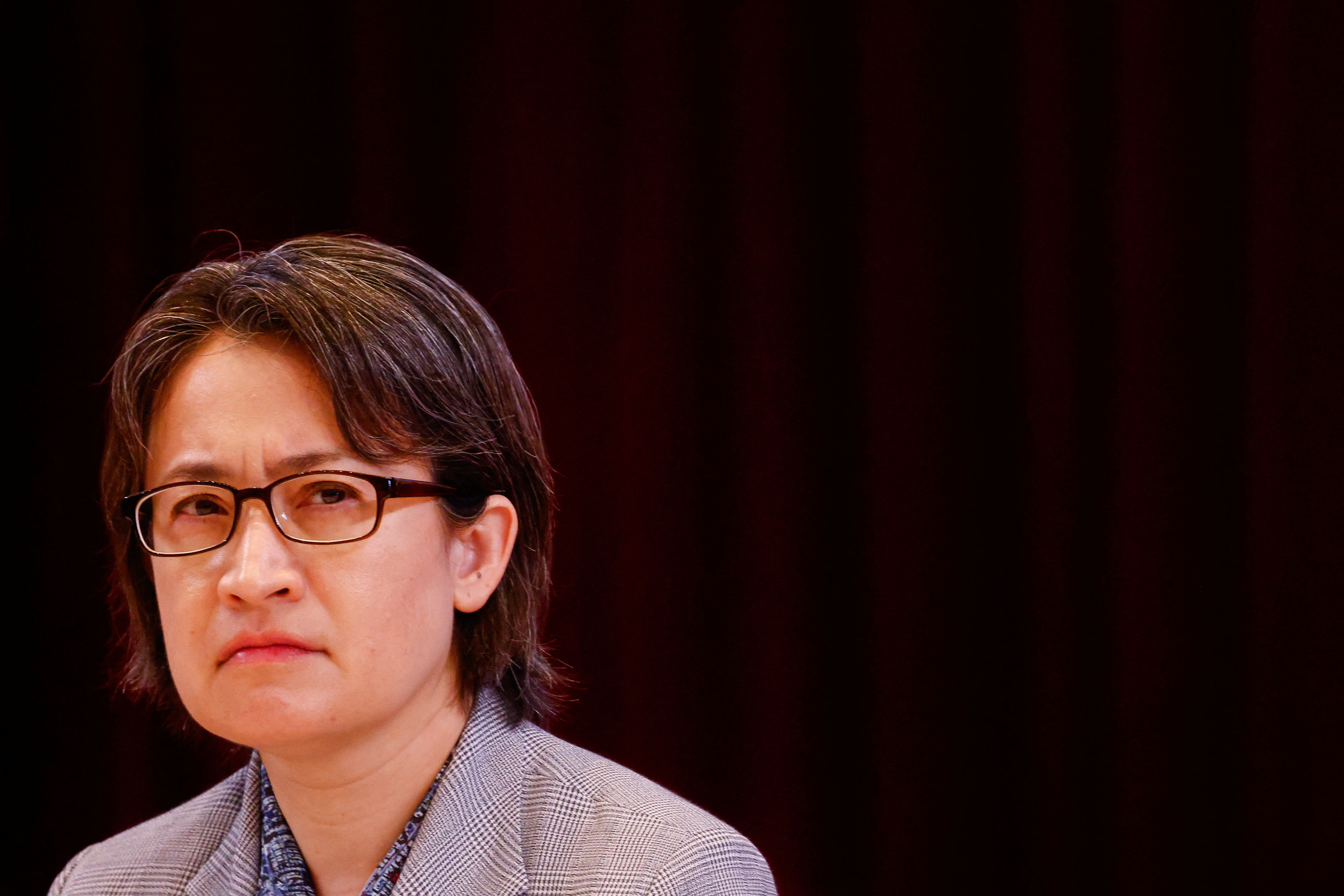 Taiwan's Vice President Hsiao Bi-khim attends a news conference in Taipei