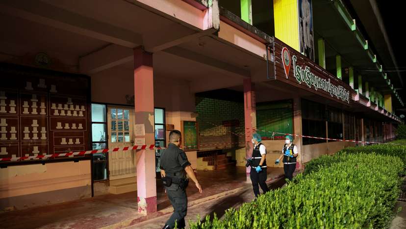 A gunman holds students and teachers hostage at a school in southern's Thailand Songkhla