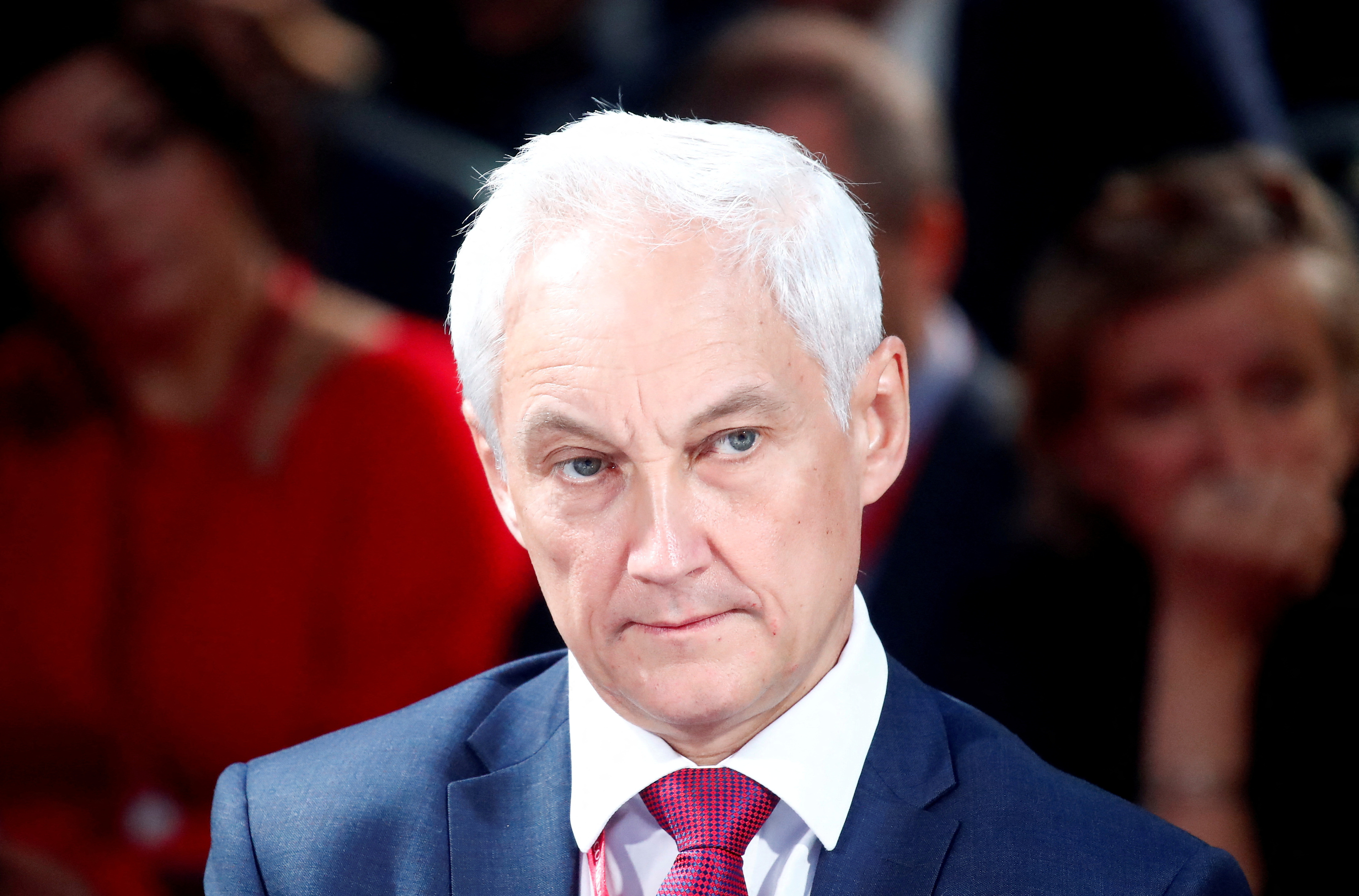 FILE PHOTO: Andrei Belousov attends the St. Petersburg International Economic Forum
