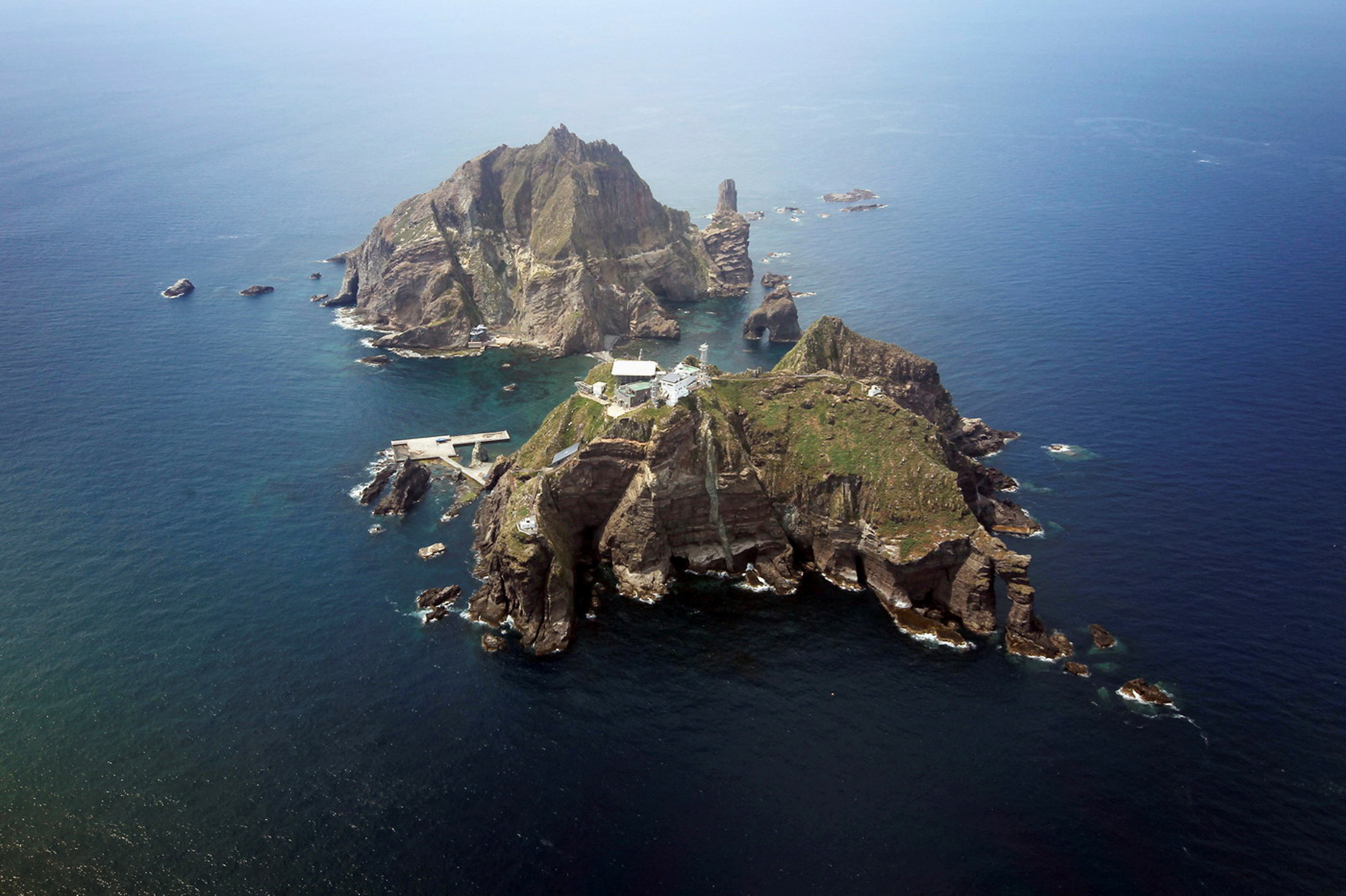 FILE PHOTO: A set of remote islands called Dokdo in Korean and Takeshima in Japanese