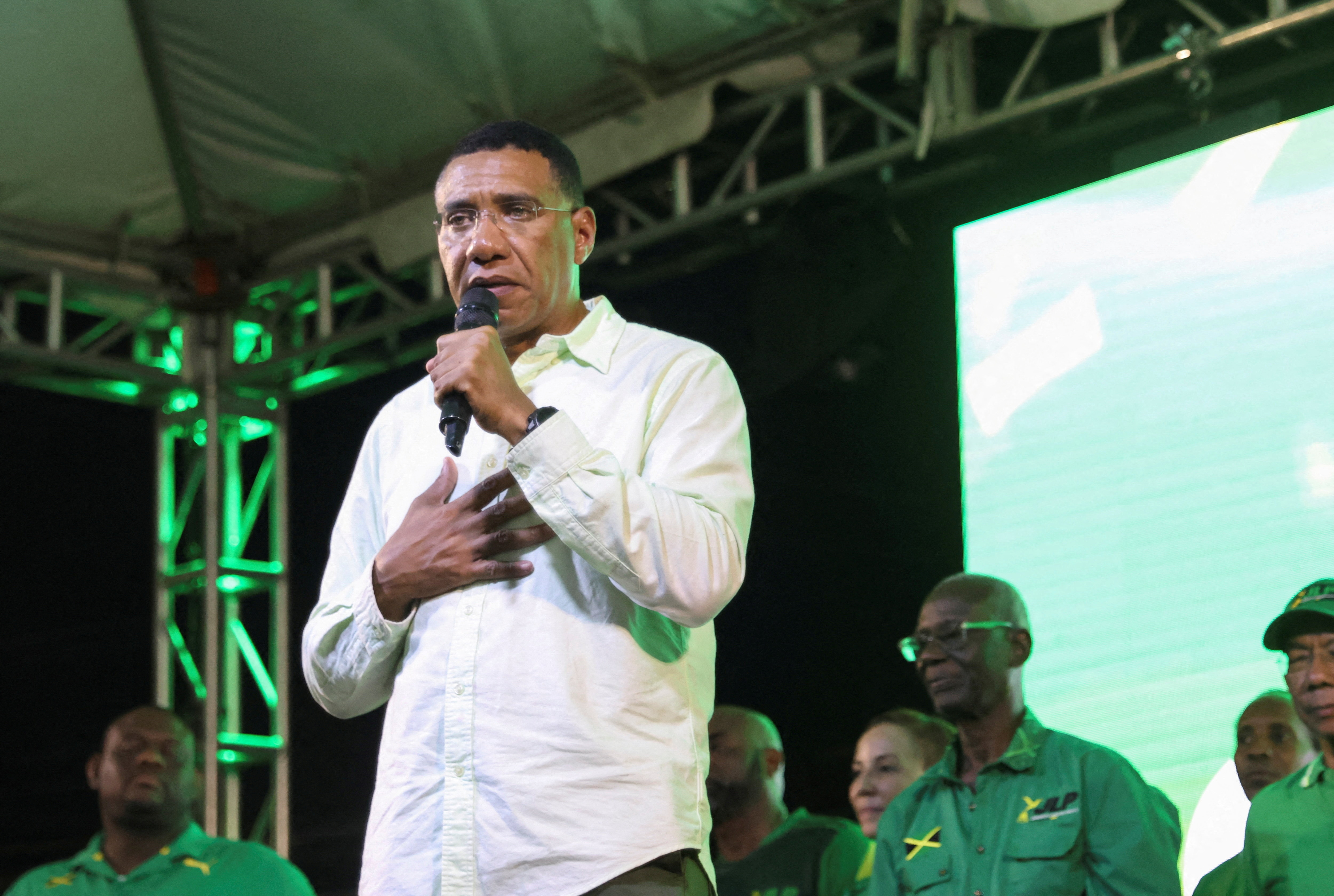 FILE PHOTO: Jamaica's Labour Party wins third term promising tax cuts