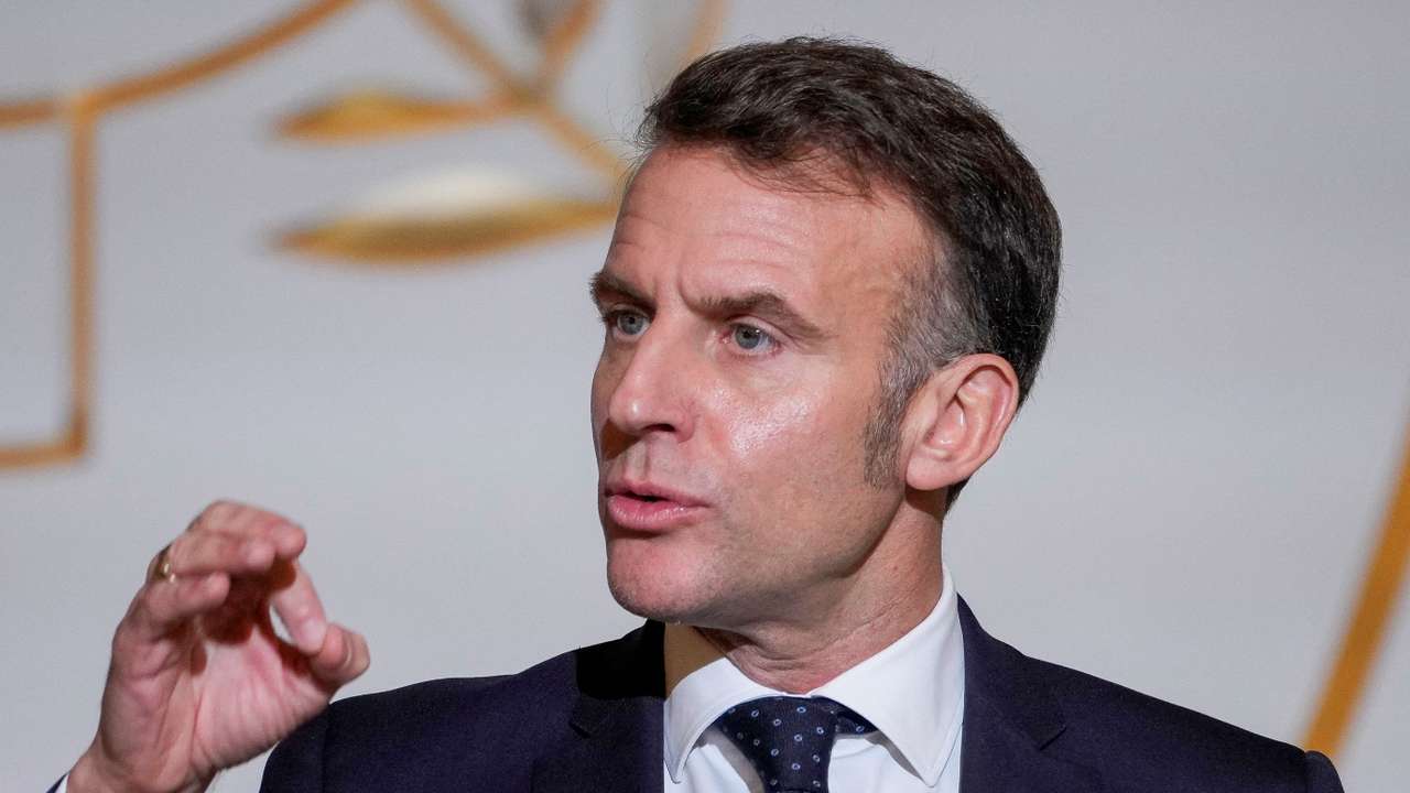 France's President Macron delivers a speech to French ambassadors in Paris