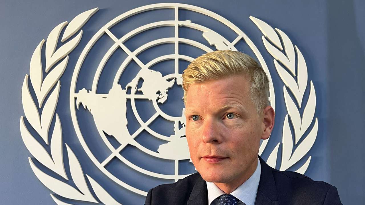 United Nations special envoy for Yemen, Hans Grundberg, attends an interview with Reuters in Amman