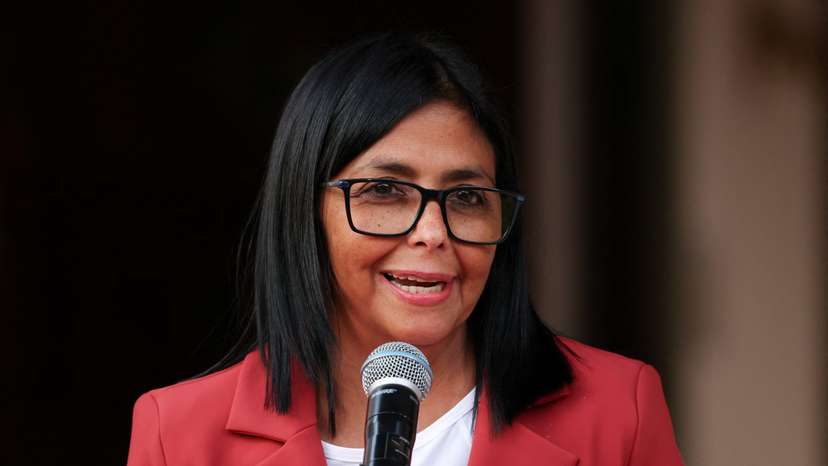 Venezuela's interim President Rodriguez meets U.S. Interior Secretary Burgum, in Caracas,