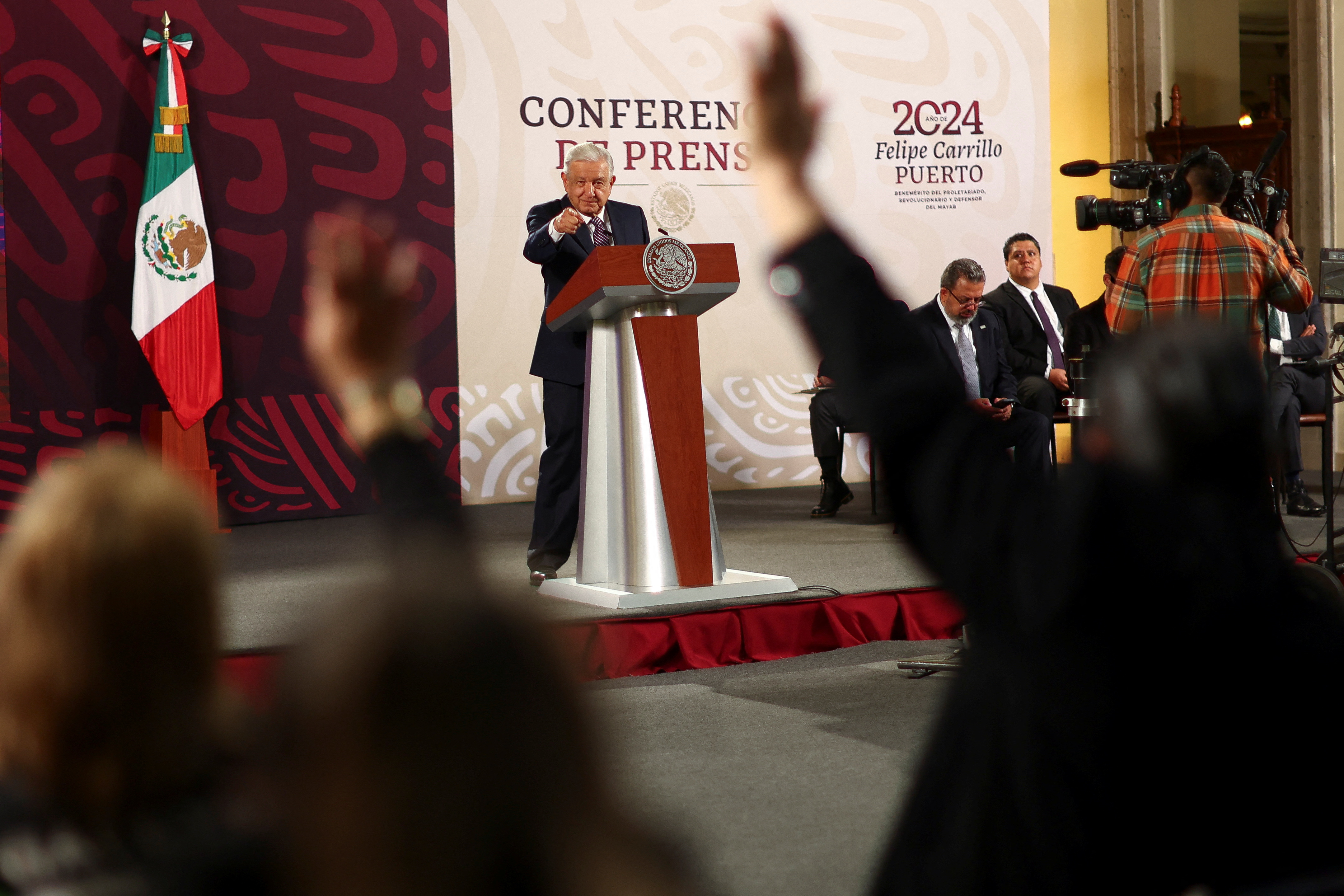 High popularity of the Mexican president Andres Manuel Lopez Obrador marks a challenge to the Mexico's President-elect Claudia Sheinbaum