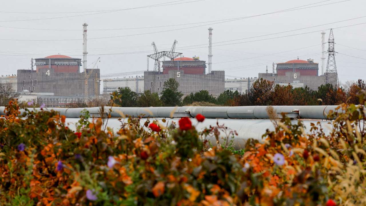 FILE PHOTO: A view shows the Zaporizhzhia Nuclear Power Plant outside Enerhodar
