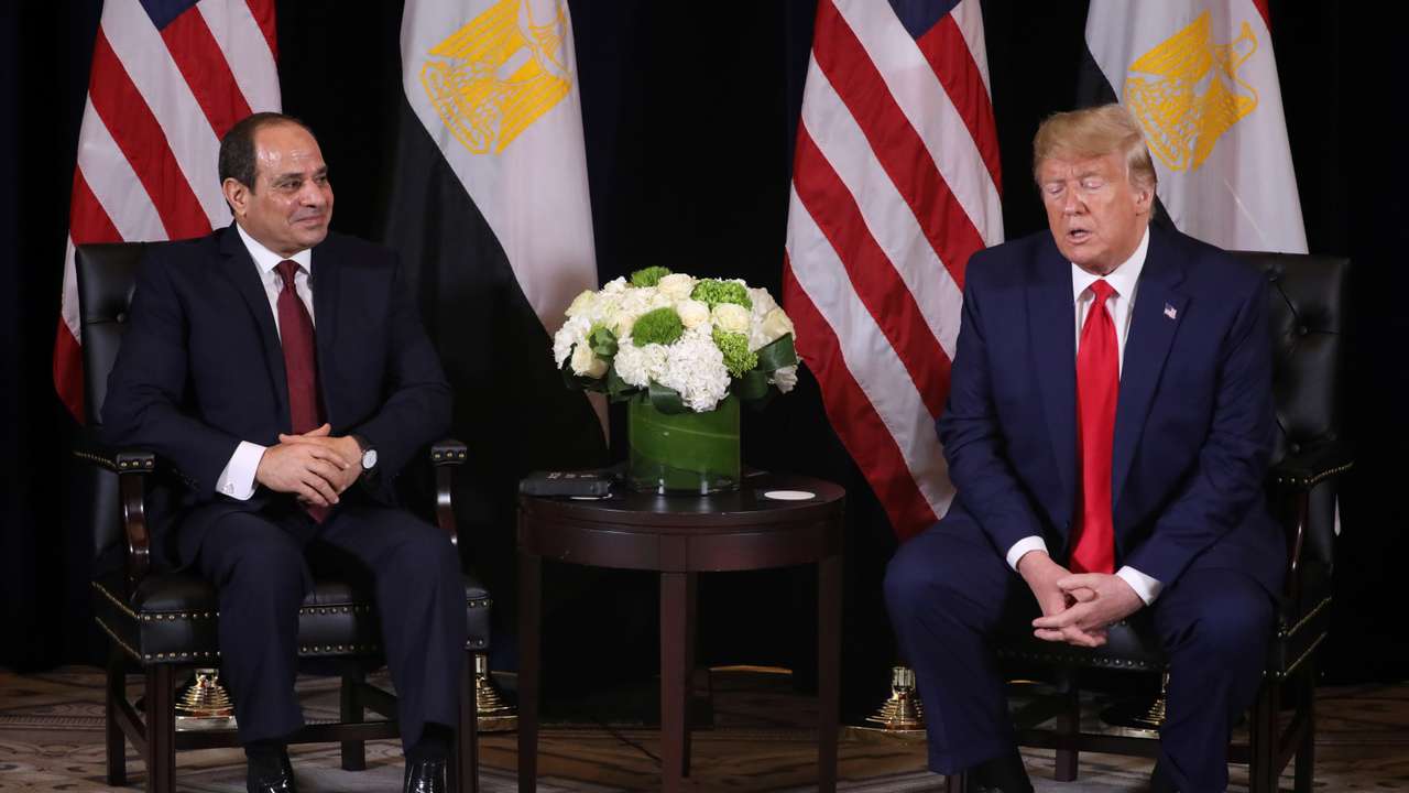 U.S. President Trump meets with with Egypt's President el-Sisi in New York City, New York