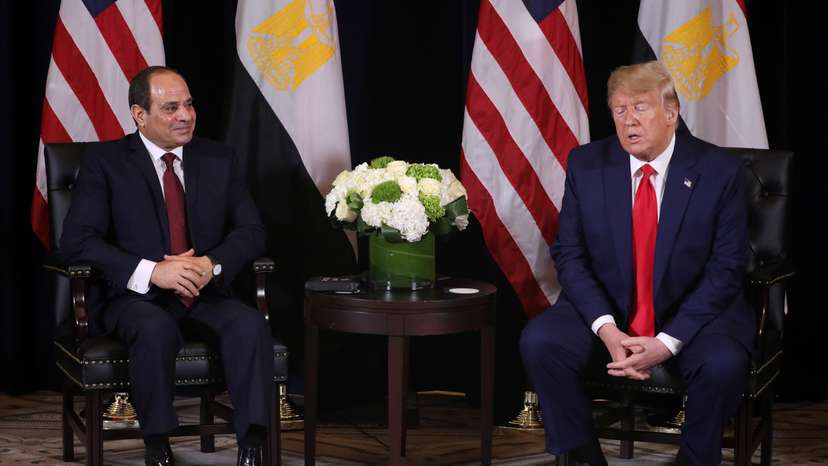 U.S. President Trump meets with with Egypt's President el-Sisi in New York City, New York
