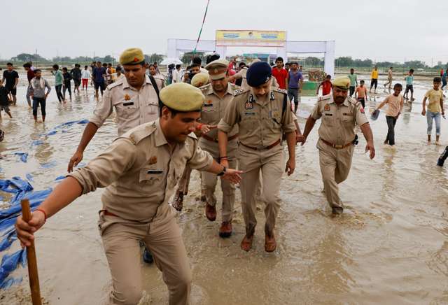 Aftermath of a stampede at a religious gathering in Hathras