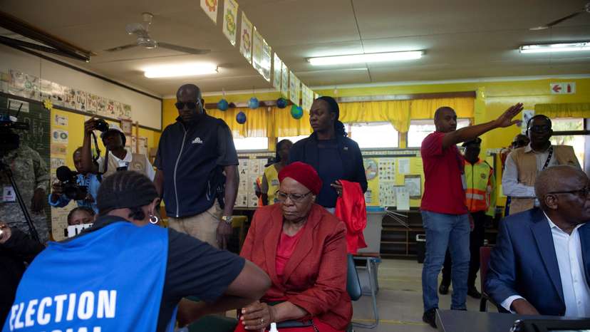 SWAPO presidential candidate, Nandi-Ndaitwah, votes in Windhoek