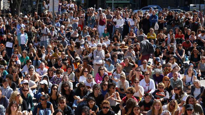 Demonstration in support of Gisele Pelicot and all rape victims, in Marseille