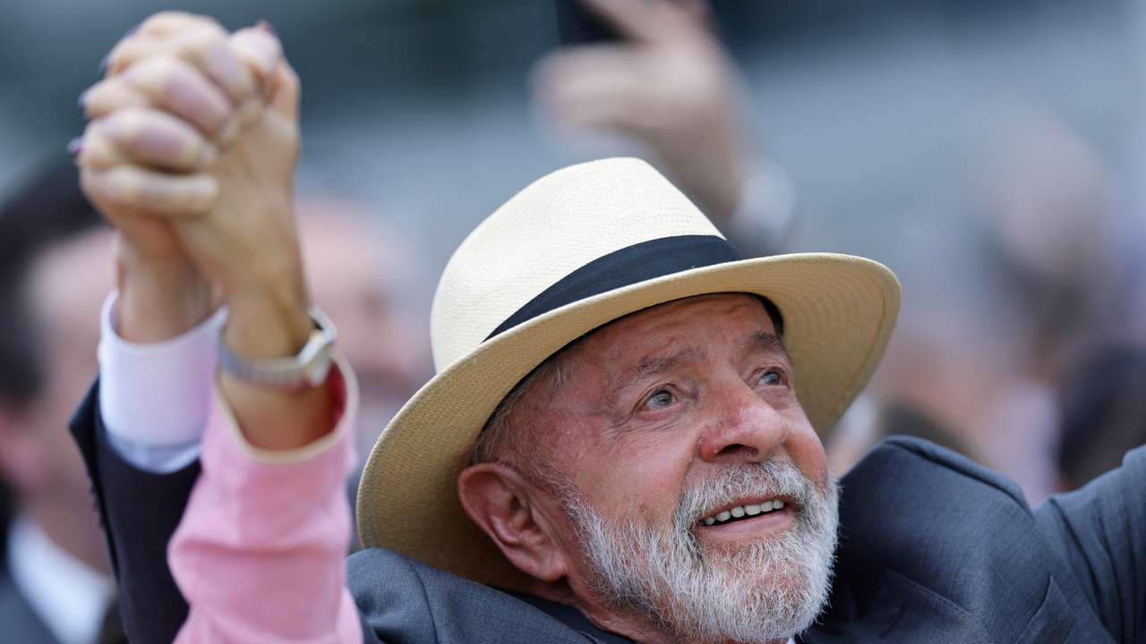 Brazil's President Luiz Inacio Lula da Silva attends a ceremony marking the second anniversary of January 8th acts against democracy in Brasilia