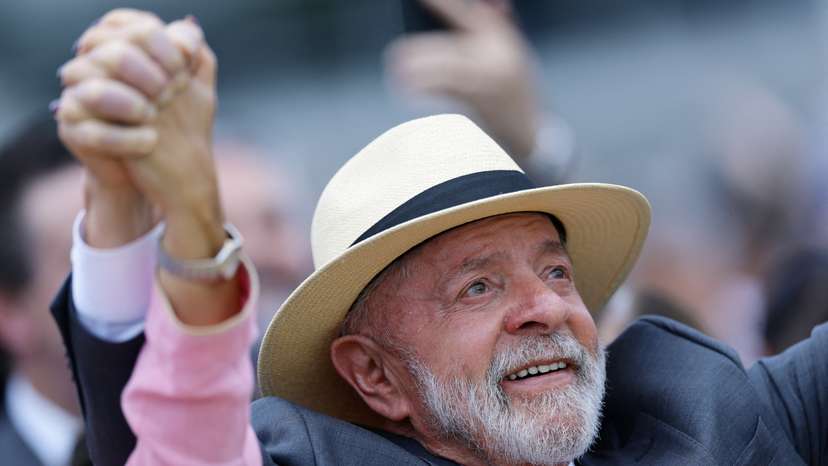 Brazil's President Luiz Inacio Lula da Silva attends a ceremony marking the second anniversary of January 8th acts against democracy in Brasilia