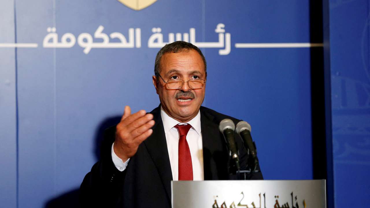 FILE PHOTO: Tunisian Health Minister Abdellatif el-Mekki speaks at a news conference in Tunis