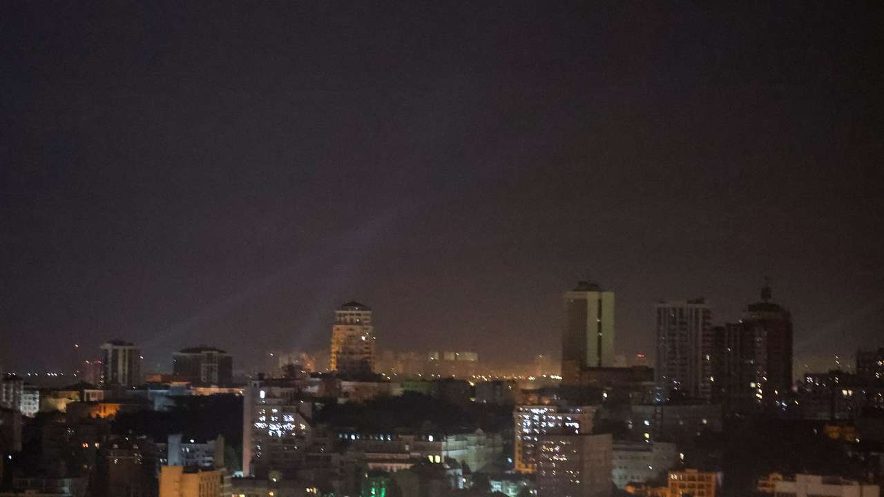 Russian drone strike in Kyiv