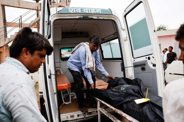 Aftermath of a stampede at a religious gathering in Hathras