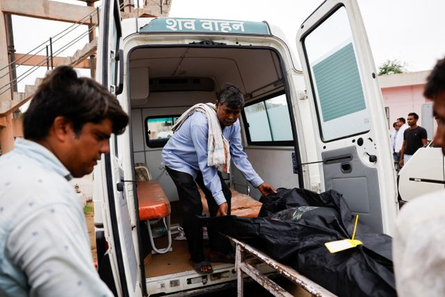Aftermath of a stampede at a religious gathering in Hathras