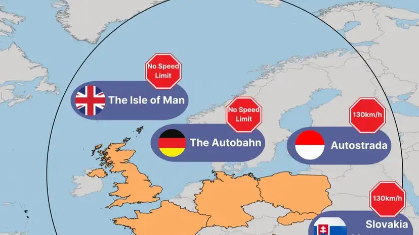 Across most of the world, strict speed limits aim to reduce traffic fatalities and environmental impact. Yet a few places still offer drivers the rare chance to legally push the pedal to the metal. This map showcases six of the fastest road