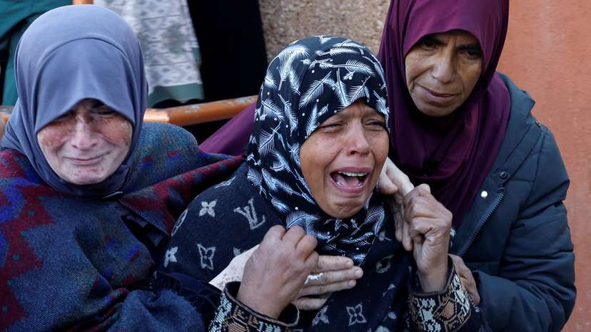 Palestinians mourn loved ones killed in Israeli strikes
