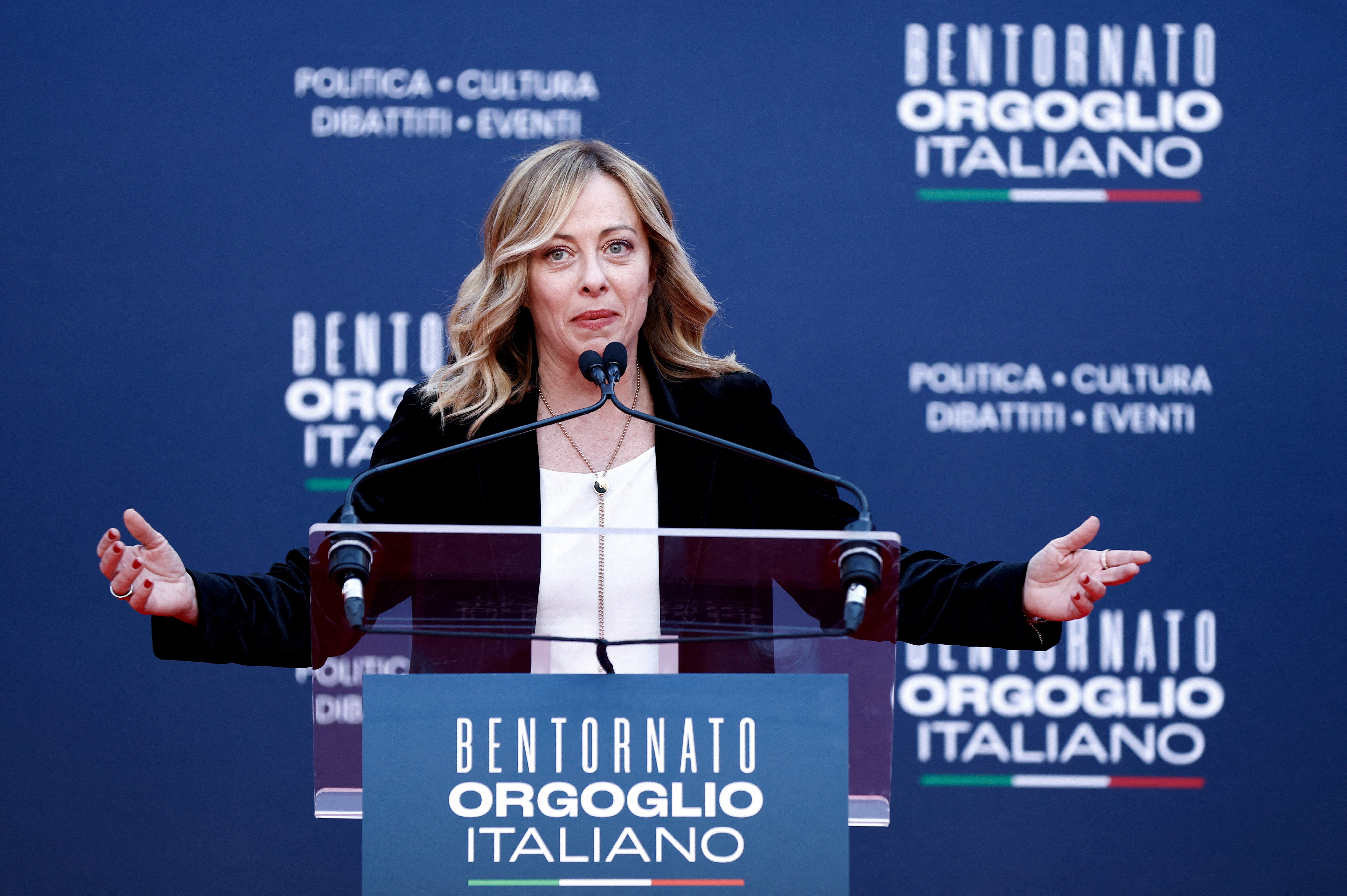 FILE PHOTO: Brothers of Italy (Fratelli d'Italia) right-wing party organise political festival Atreju, in Rome