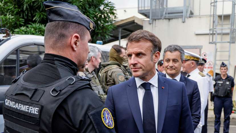 FILE PHOTO: French President Macron visits New Caledonia