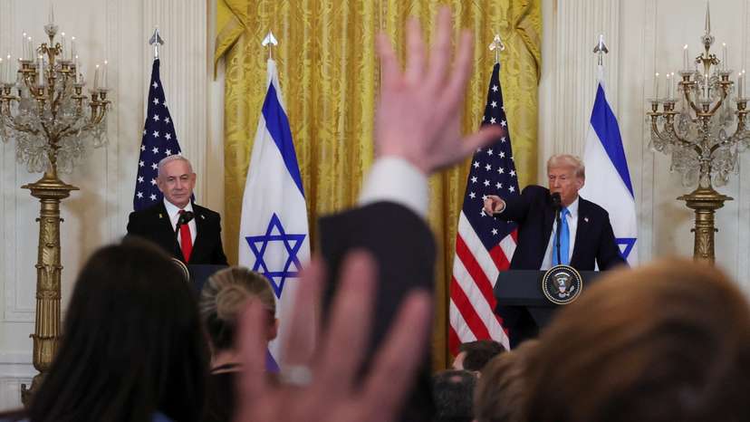 U.S. President Trump meets Israeli PM Netanyahu in Washington