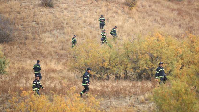 Aftermath of Turkish military plane crash in Georgia