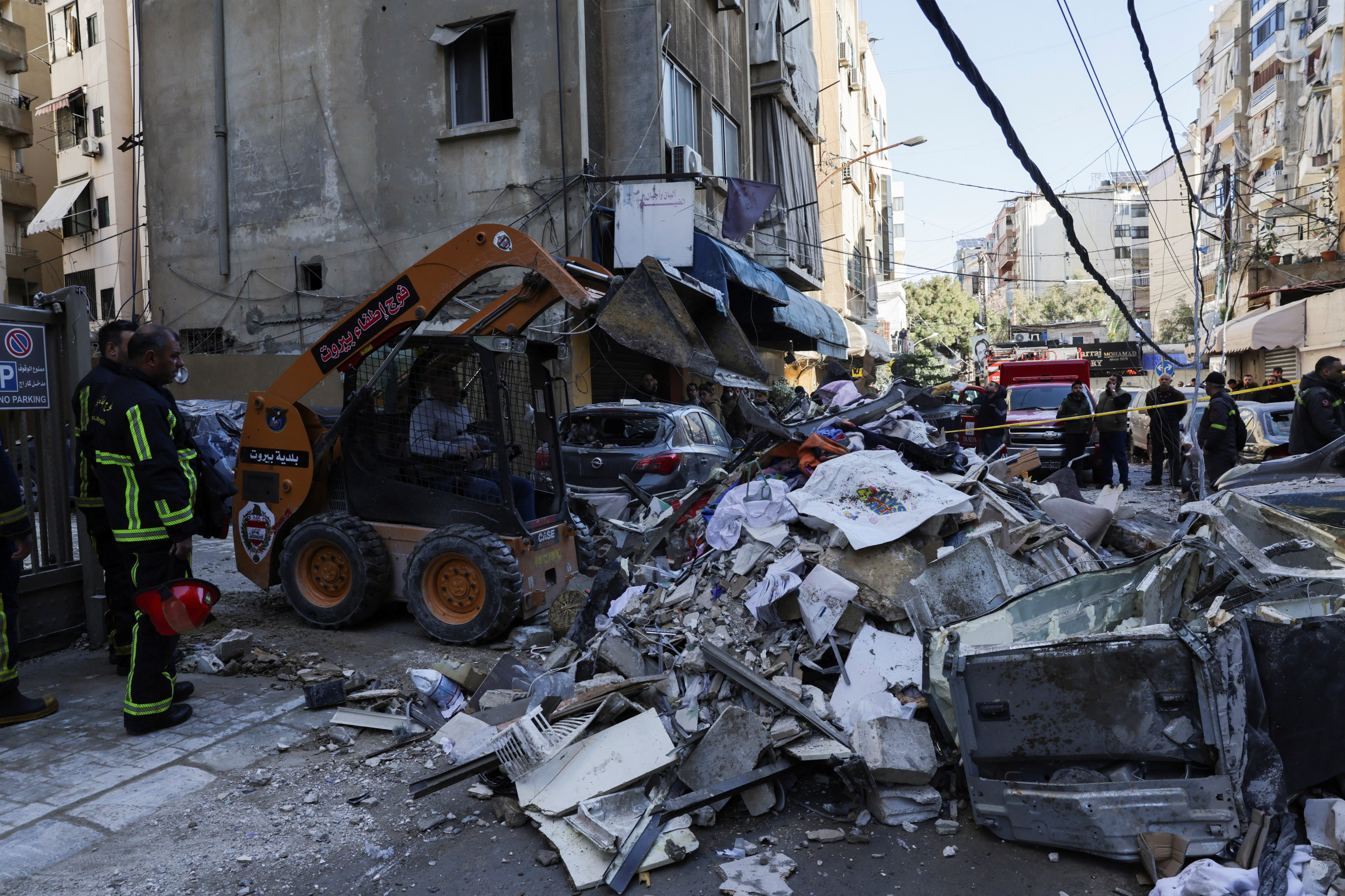 Aftermath of an Israeli strike, in central Beirut
