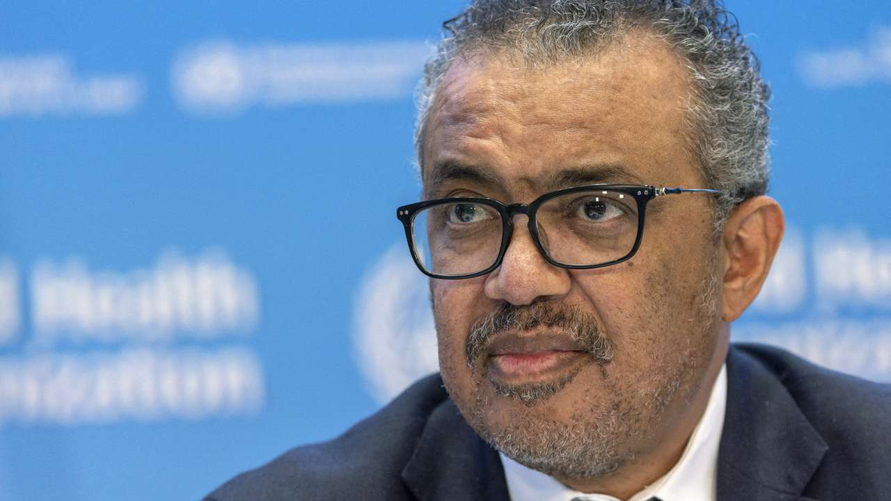 Director-General of the WHO Dr. Tedros Adhanom Ghebreyesus attends an ACANU briefing in Geneva