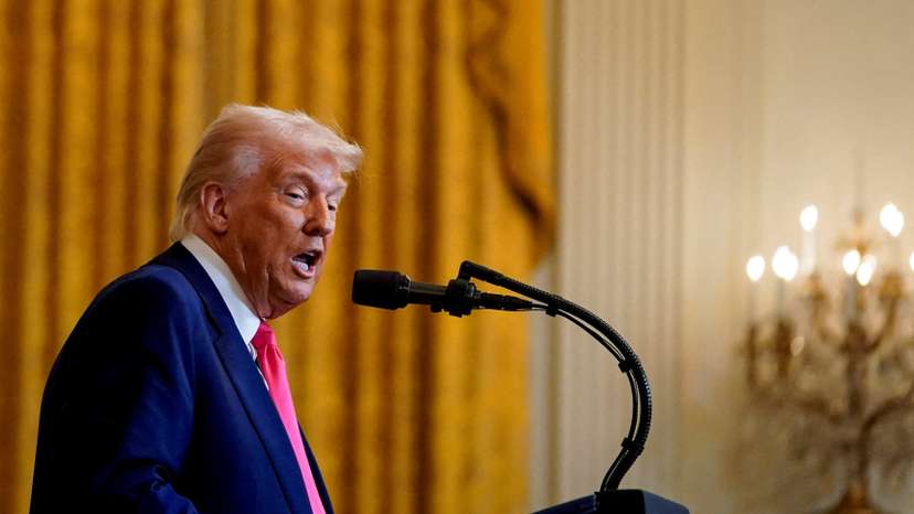 U.S. President Donald Trump signs executive orders in Washington