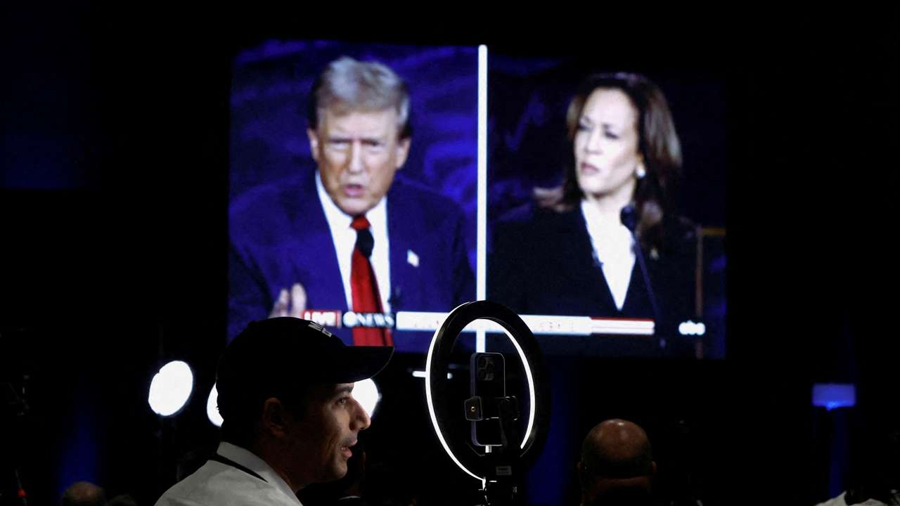 FILE PHOTO: Harris-Trump presidential debate hosted by ABC in Philadelphia, Pennsylvania