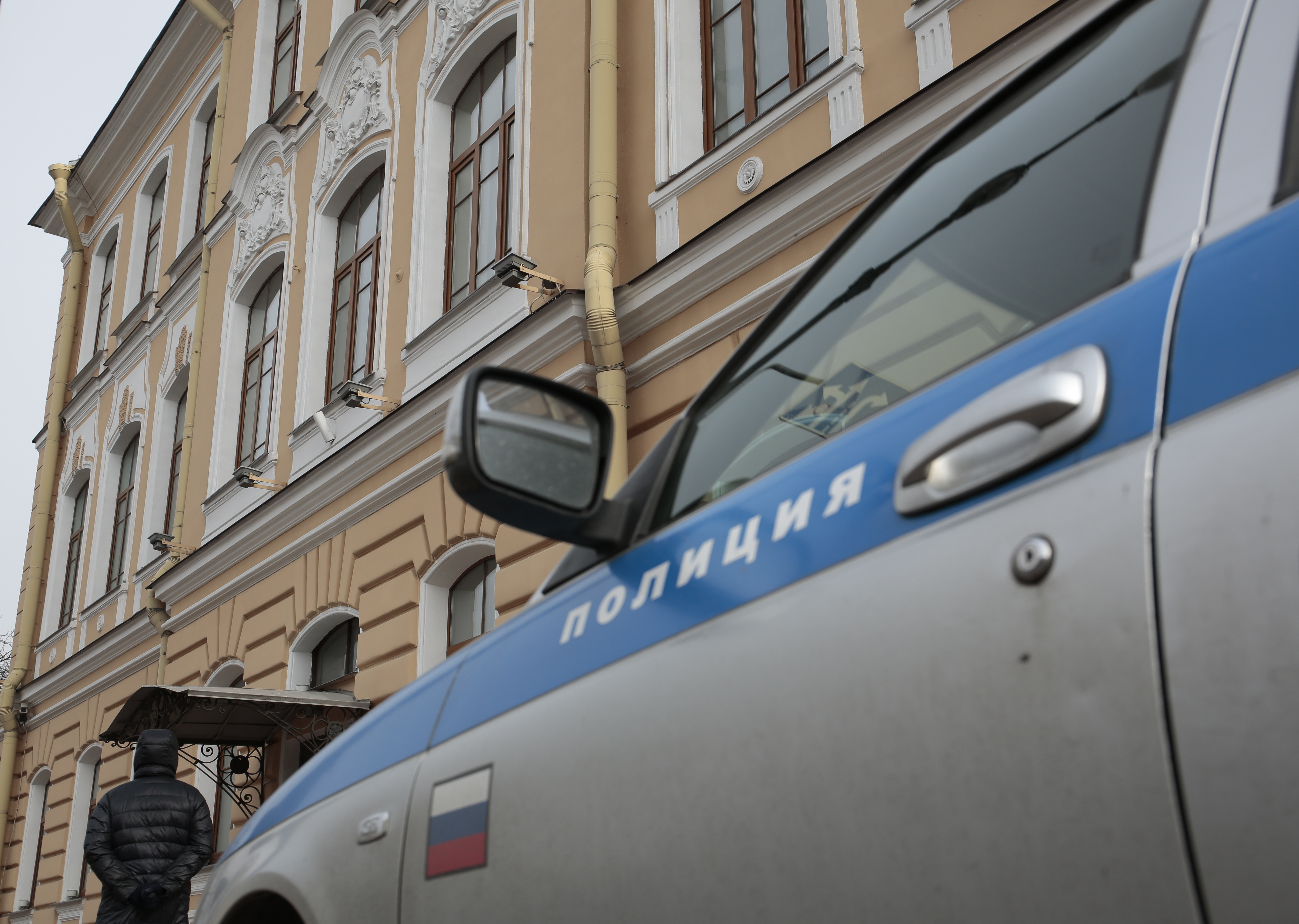 A file photo of a police car in St. Petersburg