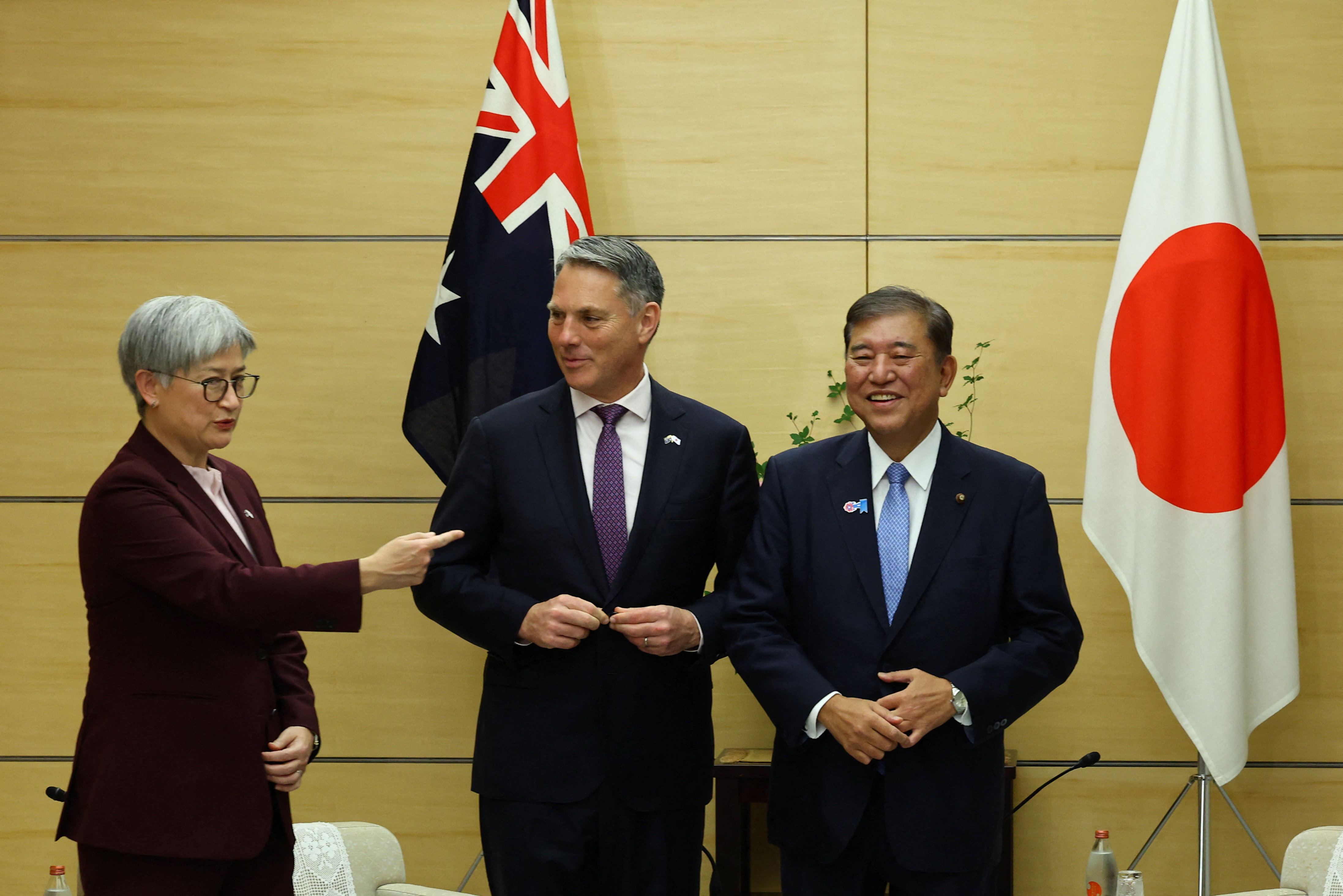 Australian Foreign Minister Penny Wong and Defence Minister Richard Marles meet Japanese Prime Minister Shigeru Ishiba in Tokyo