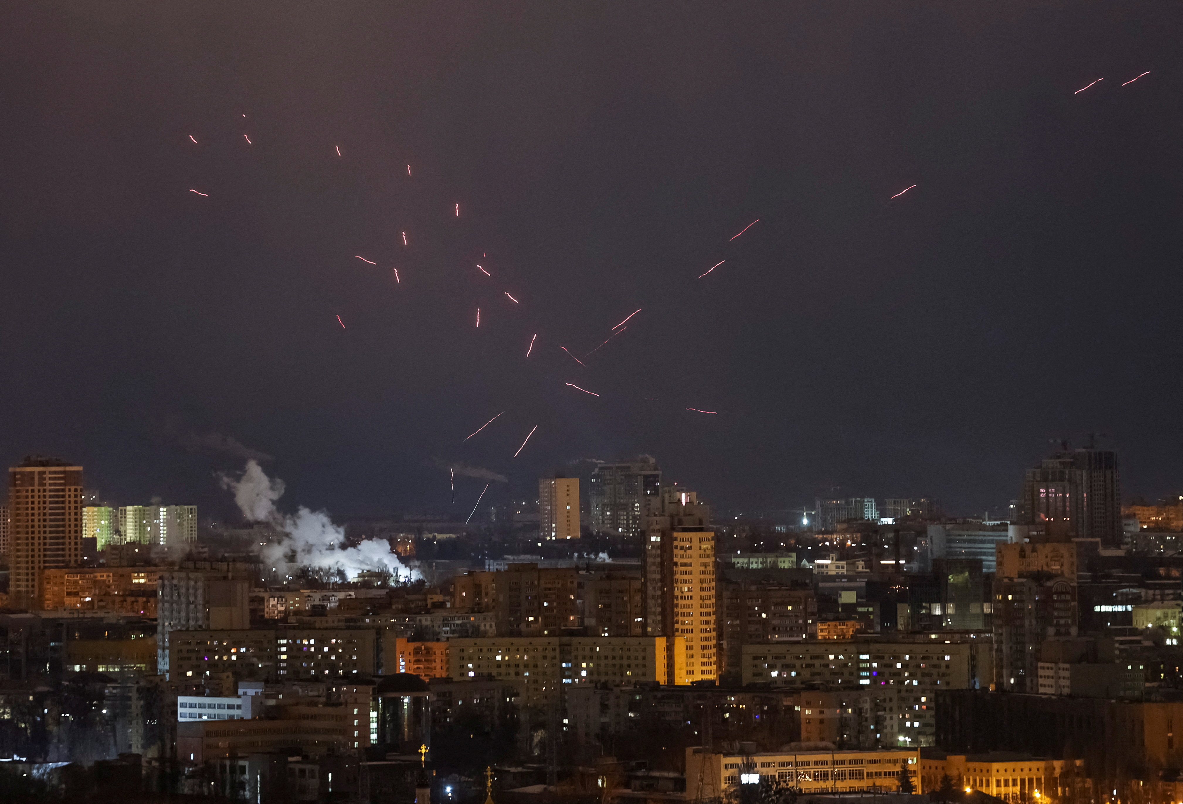 Russian drone strike in Kyiv