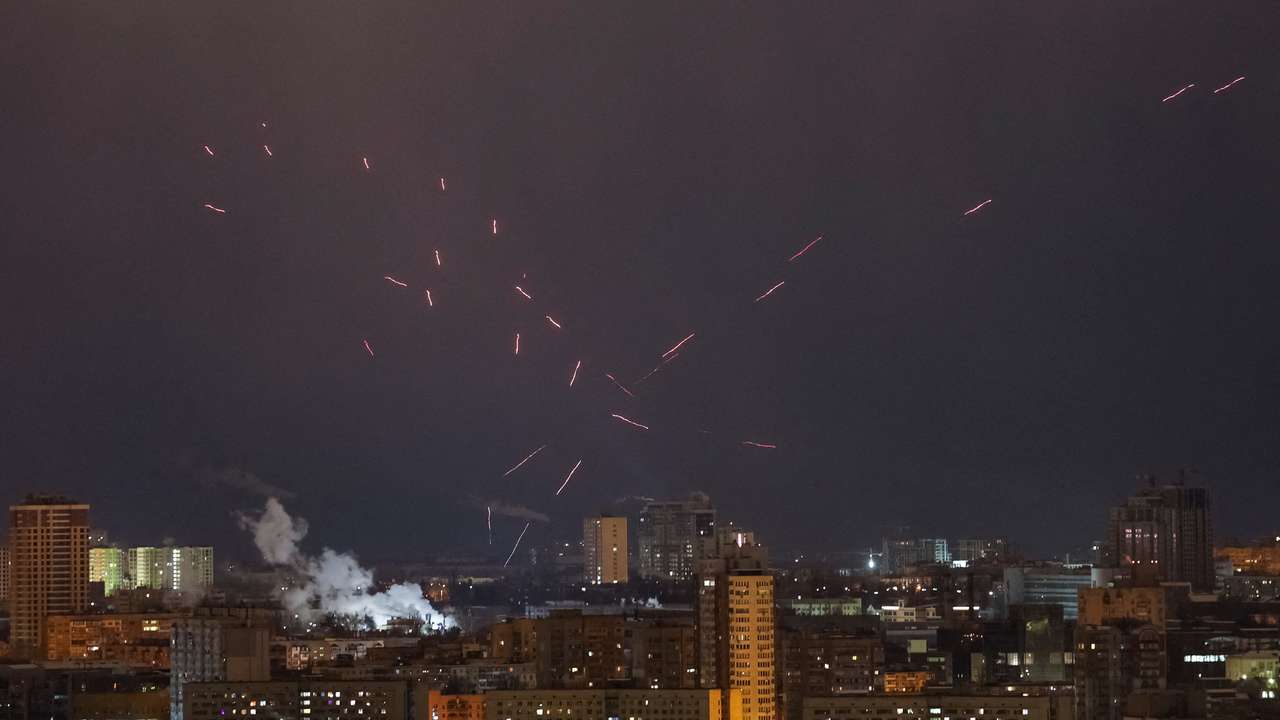 Russian drone strike in Kyiv