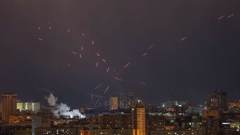 Russian drone strike in Kyiv