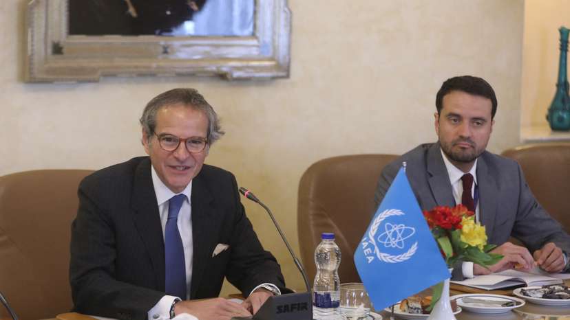 IAEA Director General Grossi meets with Head of Iran's Atomic Energy Organization Mohammad Eslami in Isfahan