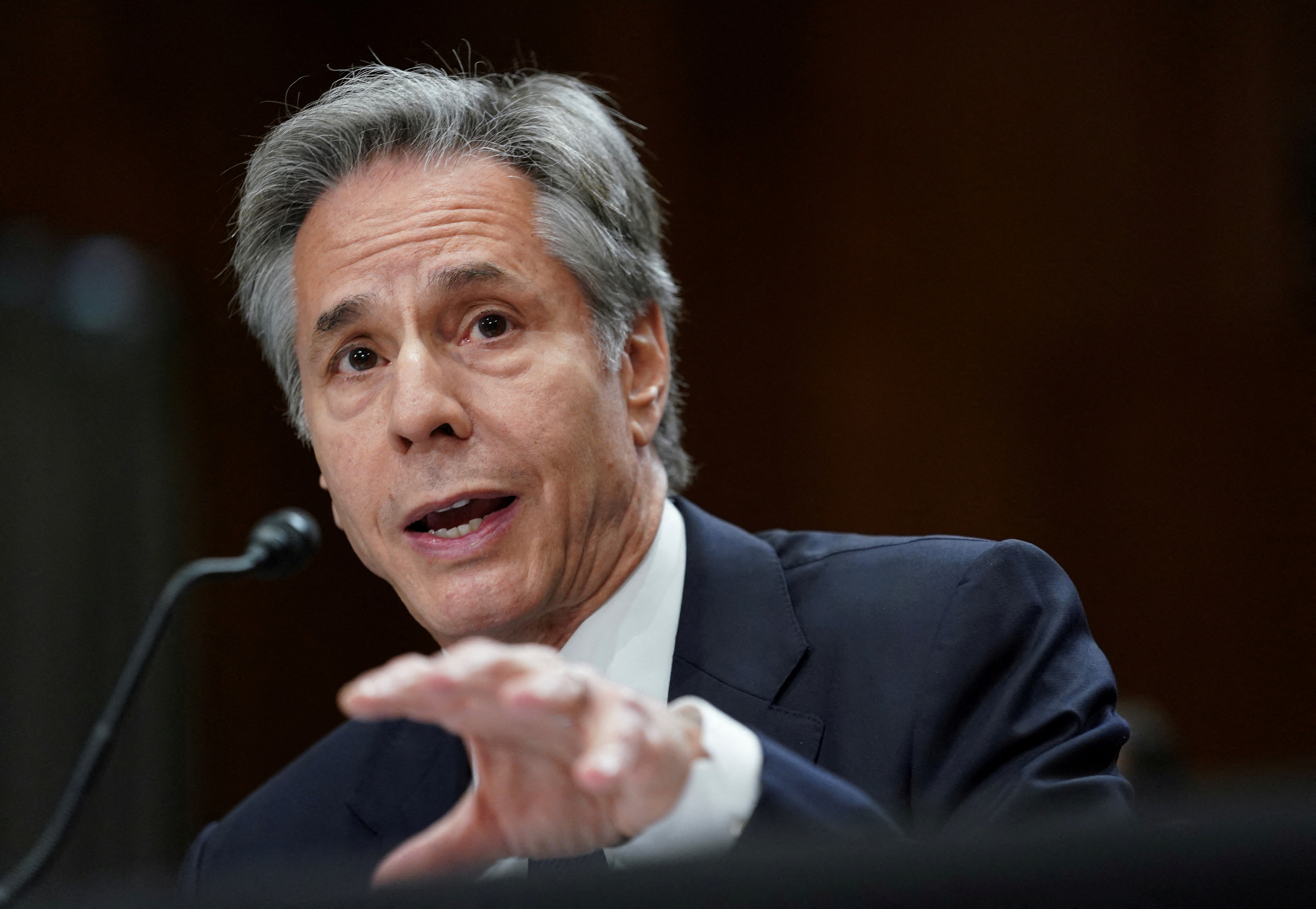 Blinken testifies on Capitol Hill in Washington