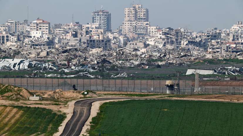 A field on the Israeli side of the Israel-Gaza border